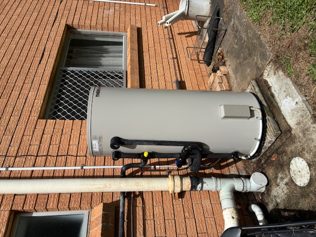 Hot water unit installed outside Brisbane home